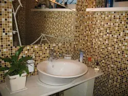 Bathroom design with plastic tiles photo