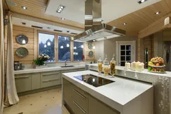 Design of a corner kitchen in a country house
