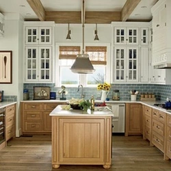 Design of a corner kitchen in a country house
