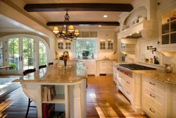 Design Of A Corner Kitchen In A Country House