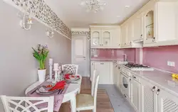 Kitchen design in Provence style 6 sq.m.