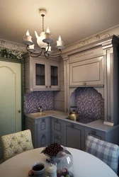 Kitchen design in Provence style 6 sq.m.