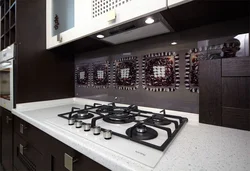 Built-in gas hob photo in the kitchen