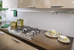 Built-in gas hob photo in the kitchen