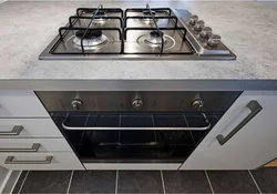 Built-in gas hob photo in the kitchen