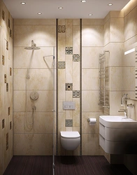 Interior Of A Small Bathroom With Toilet Tiles