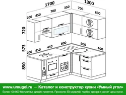 Кухні 170 на 170 фота