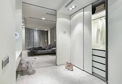 Bedroom design with dressing room 19 sq.m.