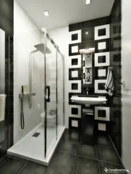 Bathroom design with black shower