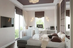 Угловая Спальня С Балконом И Окном Дизайн