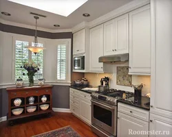 Kitchen design 22 sq m photo with window