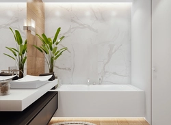 Bathroom Design Wood And White Photo
