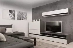 Apartment Interior With Wall Cabinets