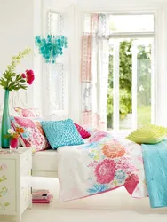 Summer bedroom interior