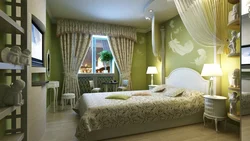 Summer bedroom interior