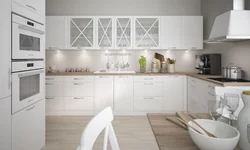 White kitchens with a different color photo