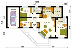Планировки одноэтажных домов с тремя спальнями и гаражом фото