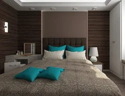 Color combination in the bedroom interior chocolate