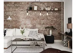 Living room designs loft brick