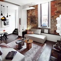 Living Room Designs Loft Brick