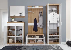 Hallway wardrobe and shoe rack design