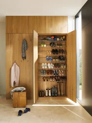 Прихожая шкаф и обувница дизайн