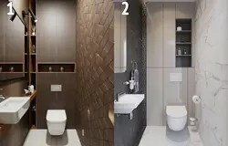 Дызайн туалета ў кватэры двухпакаёвай