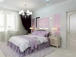 Бэзава ружовы інтэр'ер спальні