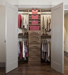 Design wardrobes for clothes in an apartment photo