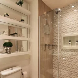 Дизайн ванной шкаф плиткой