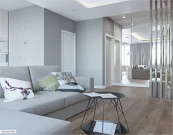Gray living room design minimalism