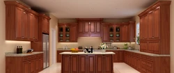 Kitchen interior cinnamon color