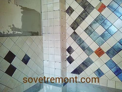 Фото плитки по диагонали в ванной