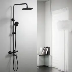 Faucet with shower for bathroom interior photo