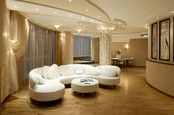 Oval living room interior