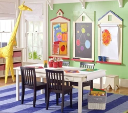 Interior of children's kitchen hall