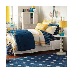 Blue yellow bedroom design