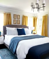 Blue yellow bedroom design