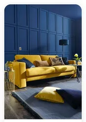 Mavi Sarı Yataq Otağı Dizaynı