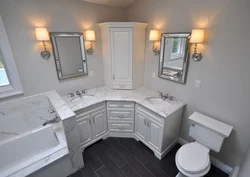 Ванная комната дизайн угловой шкаф