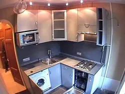 6 Meters Kitchen Design With Refrigerator And Dishwasher