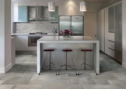 Tiles 120 by 60 in the kitchen interior