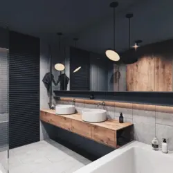 Дизайн ванны и кухни в одном стиле