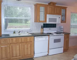 Kitchen design with non-built-in dishwasher
