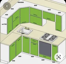 Kitchen layout photo size