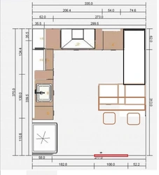 Kitchen layout photo size