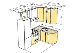 Kitchen layout photo size