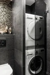 Bathroom design washing machine and dryer