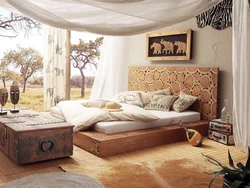 Спальня ў афрыканскім стылі фота