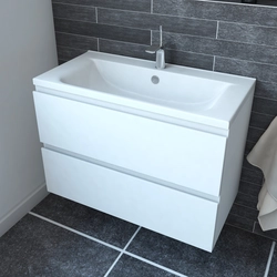 Cabinet with bathroom sink 65 cm photo